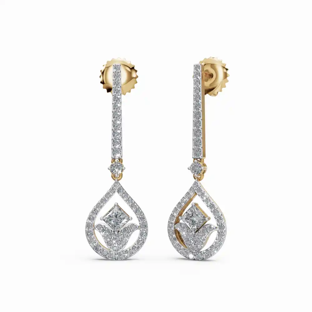Elysian Radiant Teardrop Diamond Earrings
