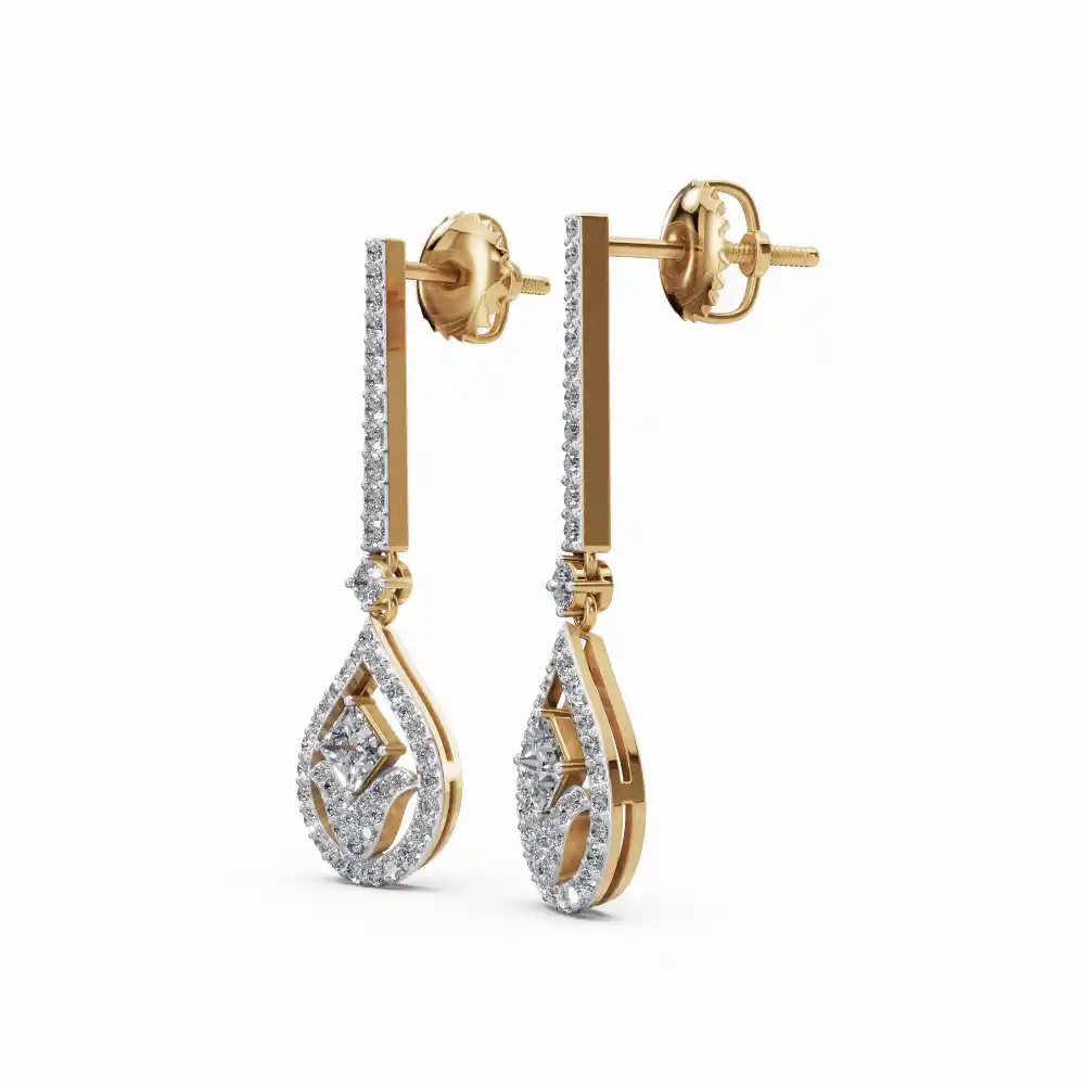 Elysian Radiant Teardrop Diamond Earrings