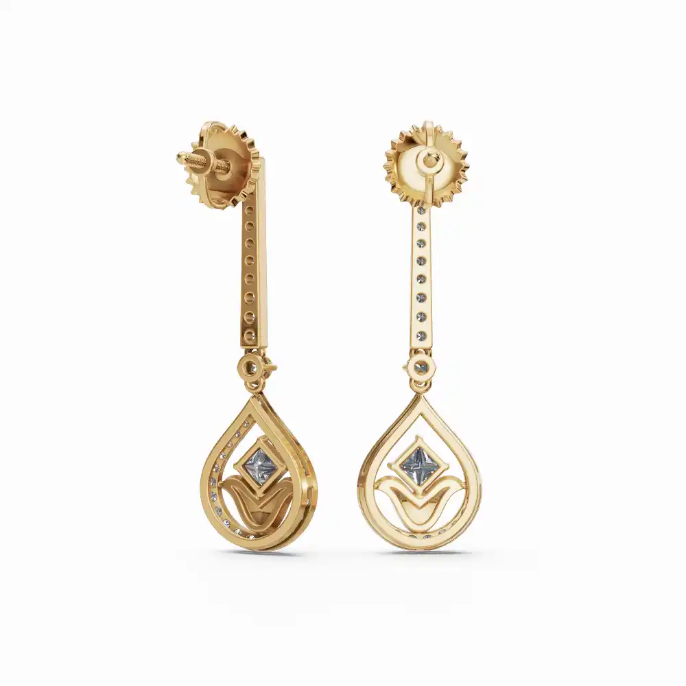 Elysian Radiant Teardrop Diamond Earrings